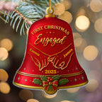 Custom Acrylic Ornament - Personalized Anniversary Christmas Wedding Gifts For Husband And Wife, Him And Her - Together Under The Christmas Bells