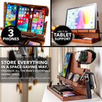 Personalized docking station,perfect for Birthday gift for best friend,Gift for men on valentine s day,Cool gift for dad and Fathers gift