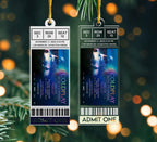 Personalized Concert Ticket Acrylic Ornament: Favorite Music Keepsake Gift, Personalized Music Event Keepsake, Any Band, Concert, Live Show