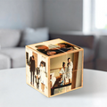 Custom Photo Cube, Photo Cube Album, Wooden and personalized, gift for him her