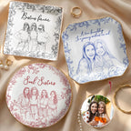 Custom Photo Ring Dish Gift For Friends, Soul Sisters - Personalized Photo Jewelry Dish