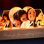 Personalized Acrylic Light – MOM Letters with Photos