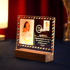 Personalized Postcard Style LED Light for Mother’s Day