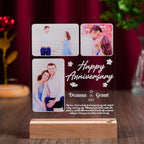 Personalized Anniversary LED Frame with Couple Photos, Names, Date and Love Letter