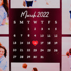 Personalized Anniversary LED Frame with Calendar and Couple Picture