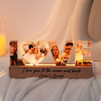 Personalized Couple Photo Collage Night Light, Custom Valentines Day Gift, Gift for Couple
