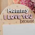 Personalized "Mommy I Love You" Keepsake Sign, Gift For Mom