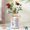 God Says I Am Name Letter In Bible - Personalized Vase With Glass Birth Month Flowers
