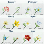 God Says I Am Name Letter In Bible - Personalized Vase With Glass Birth Month Flowers