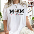 Custom Kid Name Personalized White Shirt For Mom, Mother Day Gift