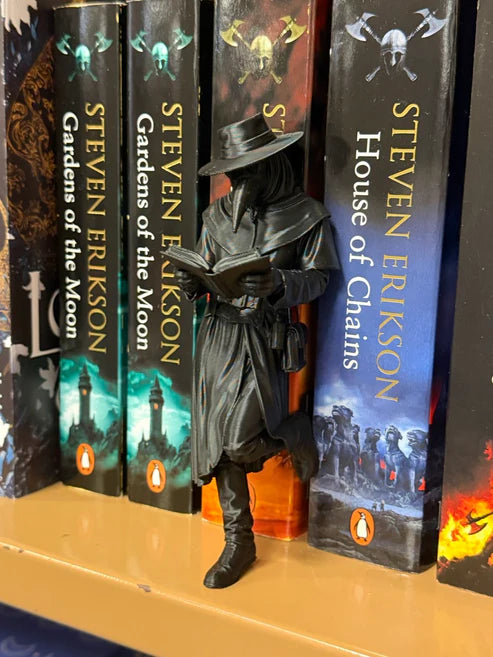 Plague Doctor Bookend, Gothic Bookshelf Decor
