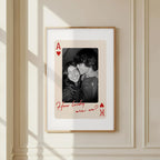 King And Queen Custom Couples Photo How Luck We Are - Personalized Photo Poster