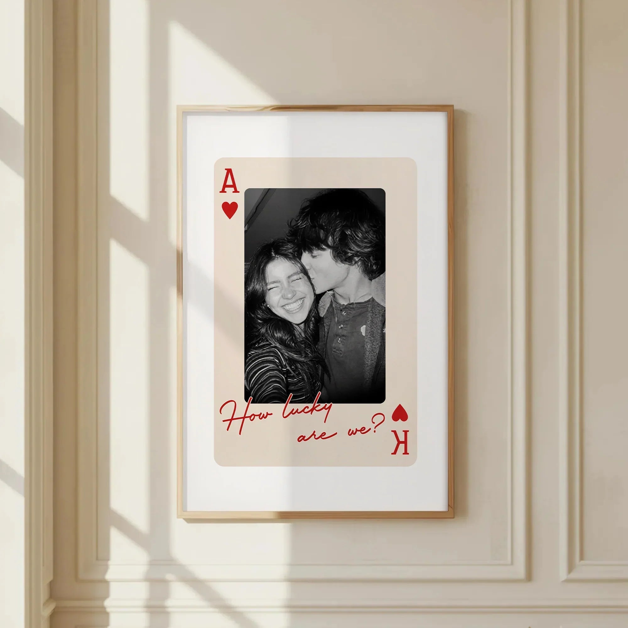 King And Queen Custom Couples Photo How Luck We Are - Personalized Photo Poster