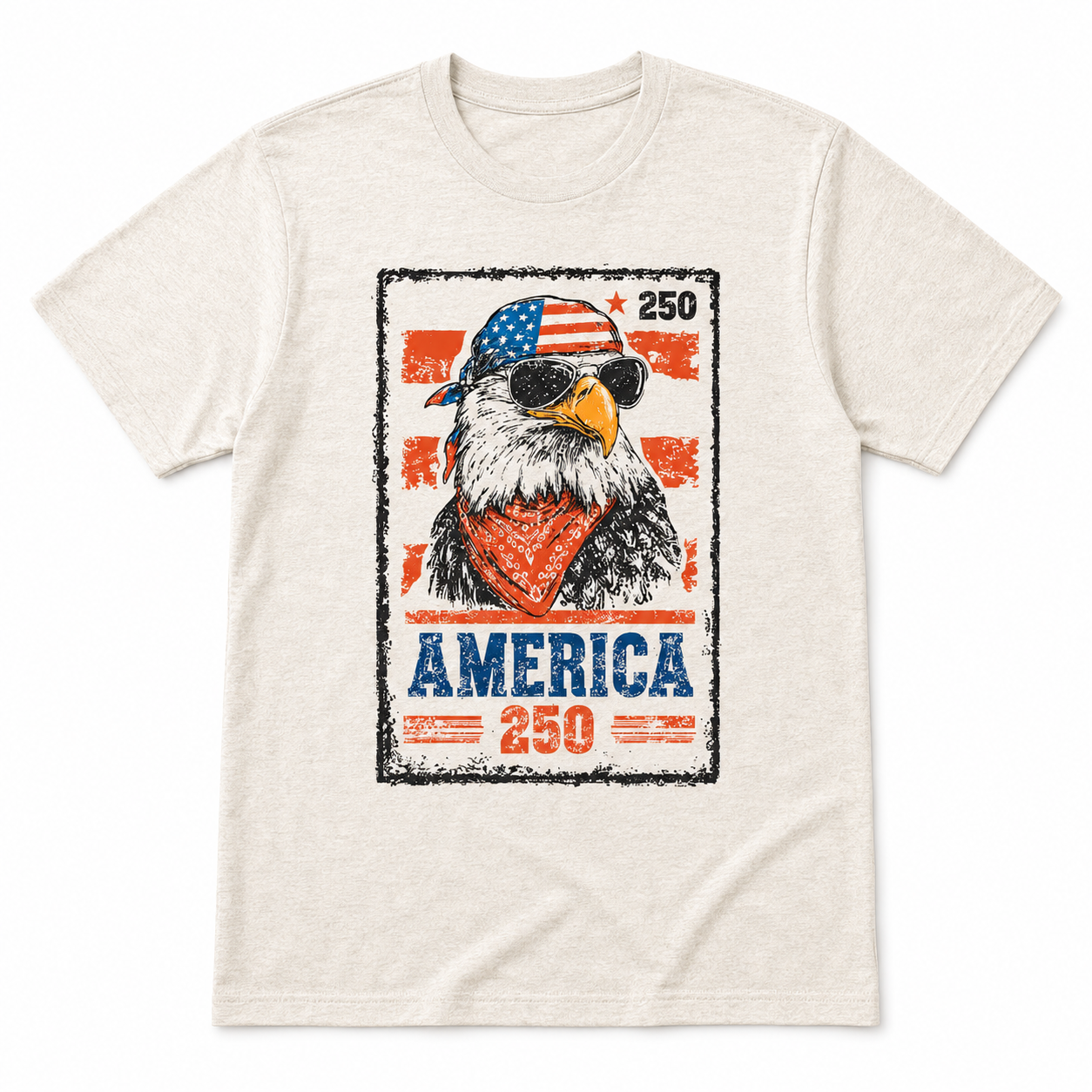 LAT Apparel Boys 250th American Eagle Shirt, 4th of July Shirts
