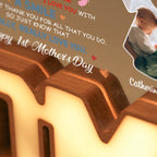 Personalized MOM Letter Night Light - Happy First Mother's Day