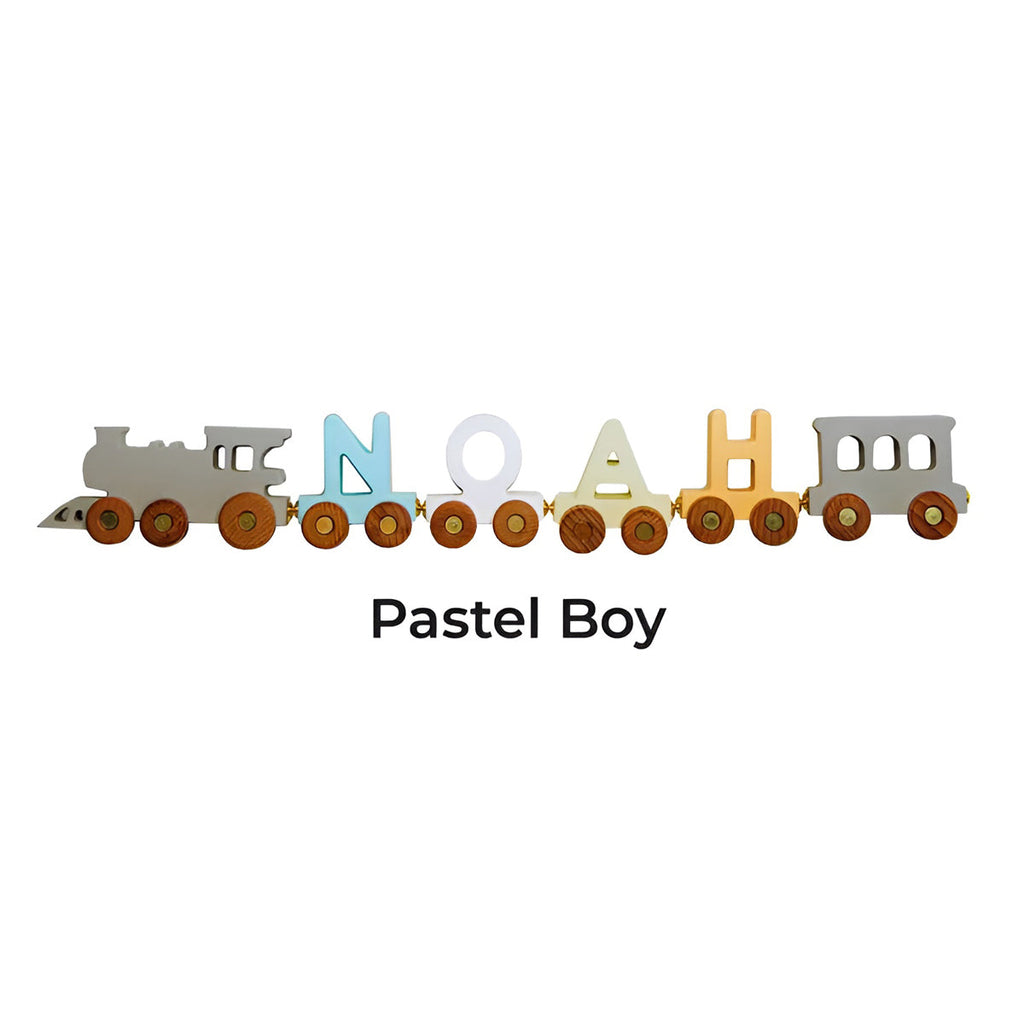 Personalized Train | Train Name With Magnets First Birthday Gift Baby Toys Wooden Train With Railway Fidget Toys For Kids Nursery Decor