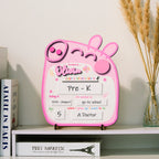 Back to School Sign Cute Pig, Custom Kids Daisy School Board Sign