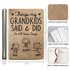 Things My Grandkids Said & Did - Personalized Leather Journal