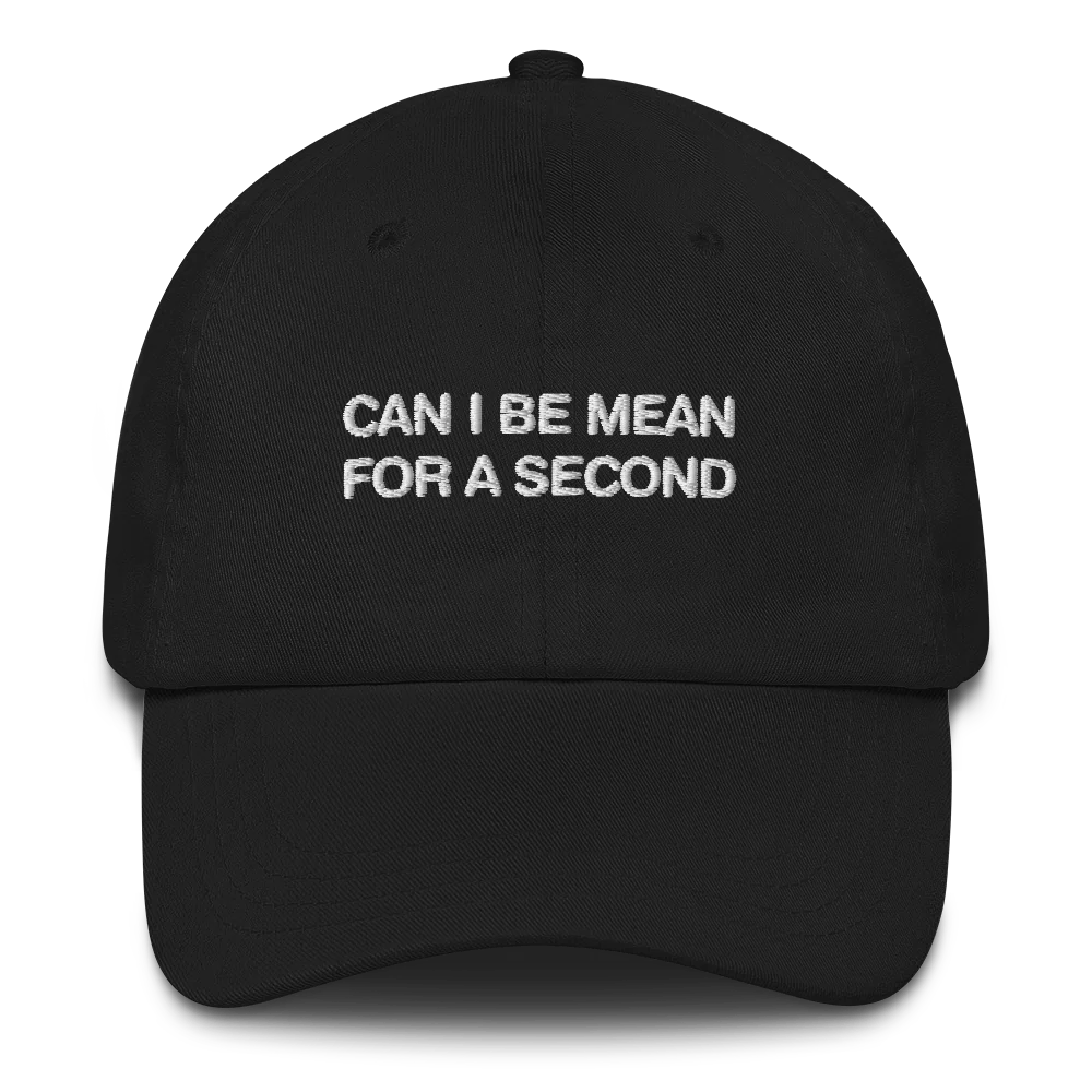 Can I Be Mean For A Second Dad Hat.