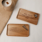 Custom Wooden Tray with Logo, Image or Text, Personalized Catchall Tray for Men, Gifts for Him, Desk Organizer, Branding Gift, Birthday Gift