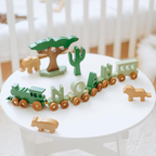 Personalized Train | Train Name With Magnets First Birthday Gift Baby Toys Wooden Train With Railway Fidget Toys For Kids Nursery Decor