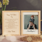 Custom Frame For First Fathers Day, Wooden Keepsake Box Gift For Dad, Personalized Gift Box for Him, Unique Photo Gift for Happy Fathers Day