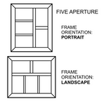 Personalized Solid Oak Multi Photo Frame: 5-Aperture Collage