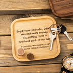 Personalized Valet Tray for Dad, Father's Day Gift, Catch All Table Tray, Birthday Gifts for Dad, Custom Valet Tray, Engraved Key Tray