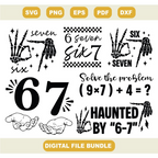 Six Seven 6 7 Meme Funny Hands SVG Bundle, 6 7 Meme Funny Skeleton Svg, Viral Meme Humor, 67 Trend, Funny Social Media,Sports Gift shirt