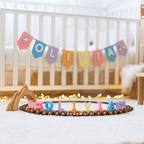 Personalized Train | Train Name With Magnets First Birthday Gift Baby Toys Wooden Train With Railway Fidget Toys For Kids Nursery Decor