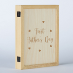 Custom Frame For First Fathers Day, Wooden Keepsake Box Gift For Dad, Personalized Gift Box for Him, Unique Photo Gift for Happy Fathers Day