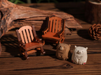 Custom Name Wooden Bears Sculpture, Handmade Wooden Animal Figurine, Home Decor, Wood Pet Figurine, Birthday Gift, Handmade Wooden Gift