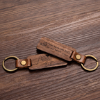 Personalized Walnut Wood Keychain