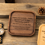 Personalized Valet Tray for Dad, Father's Day Gift, Catch All Table Tray, Birthday Gifts for Dad, Custom Valet Tray, Engraved Key Tray