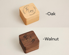 Personalized Engraving Wooden Ring Box, Proposal Engagement Ring Box with Name, Wedding Ring Bearer, Anniversary Gift, Engrave Ring Box