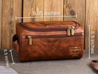 Personalized Men's Leather Toiletry Bag, Groomsmen Gifts, Dopp Kit Men's Leather Accessory, Anniversary Gift for Him, Christmas Gift for Men