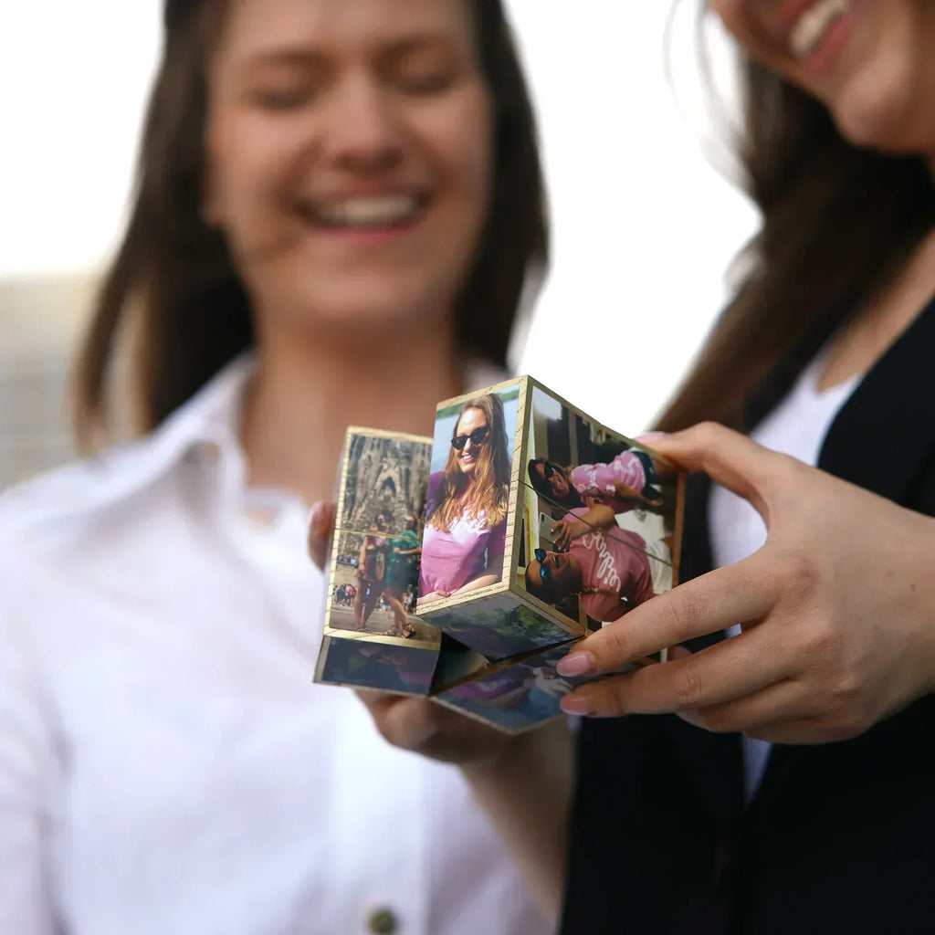 Custom Photo Cube, Photo Cube Album, Wooden and personalized, gift for him her