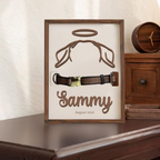 Personalized Loss of Pet Gift, Dog Memorial Gifts For Loss Of Dog, Memorial Pet Collar Holder, Memorial Frame Gift for Pet Lovers