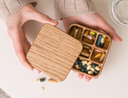 Pill Box 7-Day For Purse, Weekly Pill Case Container, Cute Pill Pocket Organizer, Small Pill Container Supplements Travel