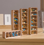 7-Day Pill Box, Wooden Pill Organizer for Purse, Small Pill Container, Birth Control Case, Pocket Organizer, Small Trinket Box