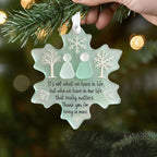 Snowflake Real Sea Friendship Ornament, Timeless Friendship Keepsake, Christmas Tree Hanging Ornaments, Best Friend Christmas Gifts