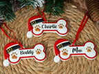 Custom Dog Paw Ornament,Personalized Pet Bone Xmas Decoration, New Puppy Gift 2025,Resin Christmas Tree Ornament for Dog Owner, Pet Keepsake