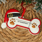 Custom Dog Paw Ornament,Personalized Pet Bone Xmas Decoration, New Puppy Gift 2025,Resin Christmas Tree Ornament for Dog Owner, Pet Keepsake