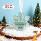 Snowflake Real Sea Friendship Ornament, Timeless Friendship Keepsake, Christmas Tree Hanging Ornaments, Best Friend Christmas Gifts