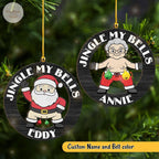 Personalized Funny Christmas Ornament 2025, Custom Name Jingle My Bells Santa Claus Ornament, Gift For Friends, Disney Holiday Keepsake