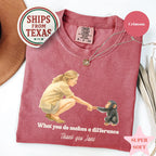 Comfort Colors, Jane Goodall Shirt, Remember Jane Goddall, Thank You Jane, What you do makes a difference, Rip Jane Goodall