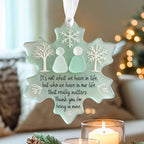 Snowflake Real Sea Friendship Ornament, Timeless Friendship Keepsake, Christmas Tree Hanging Ornaments, Best Friend Christmas Gifts