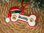 Custom Dog Paw Ornament,Personalized Pet Bone Xmas Decoration, New Puppy Gift 2025,Resin Christmas Tree Ornament for Dog Owner, Pet Keepsake