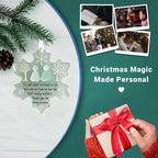 Snowflake Real Sea Friendship Ornament, Timeless Friendship Keepsake, Christmas Tree Hanging Ornaments, Best Friend Christmas Gifts