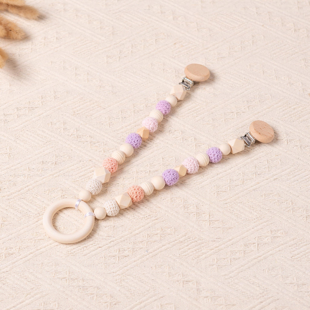 Handmade Gifts for Baby Boy and Girl, Stroller Chain, Baby Stroller Pendant, Pram Garland with Wooden Toy, Baby Shower Gifts, Newborn Gifts